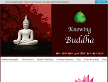 Tablet Screenshot of knowingbuddha.org